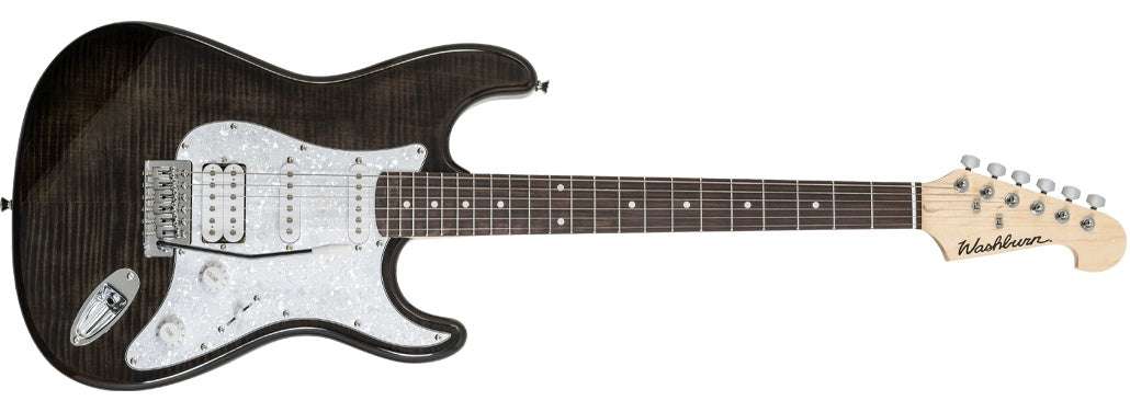 Washburn SDFTB DELUXE - Sonamaster - Trans Black Electric Guitar - Richards Guitars Of Stratford Upon Avon