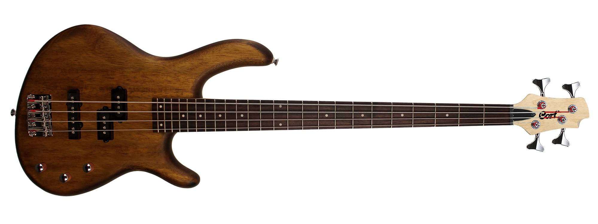 Cort Action Bass PJ Open Pore Walnut, Guitare Basse à vendre chez Richards Guitars.