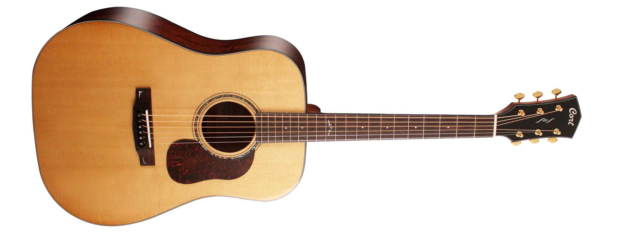 Cort Gold D6 w/case Natural, Guitare acoustique en vente chez Richards Guitars.