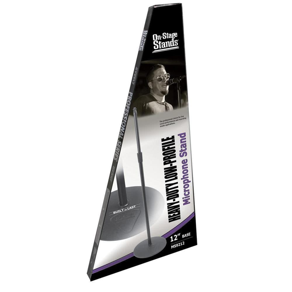 On-Stage Heavy Duty Low Profile Mic Stand with 12” Base, for sale at Richards Guitars.