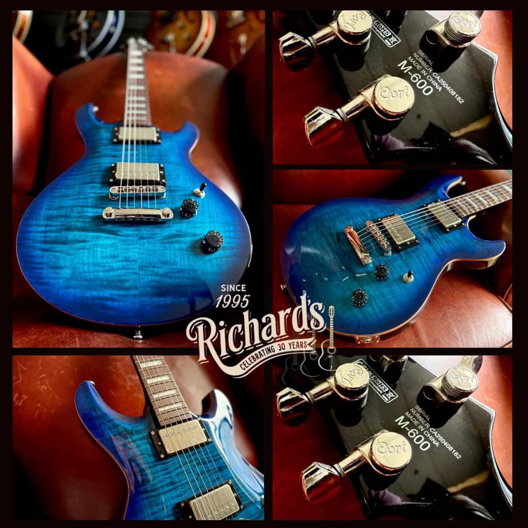 Cort M600BB Blue Burst.  Awesome Set Neck Electric Guitar For PRS Lovers. Top Recommendation.