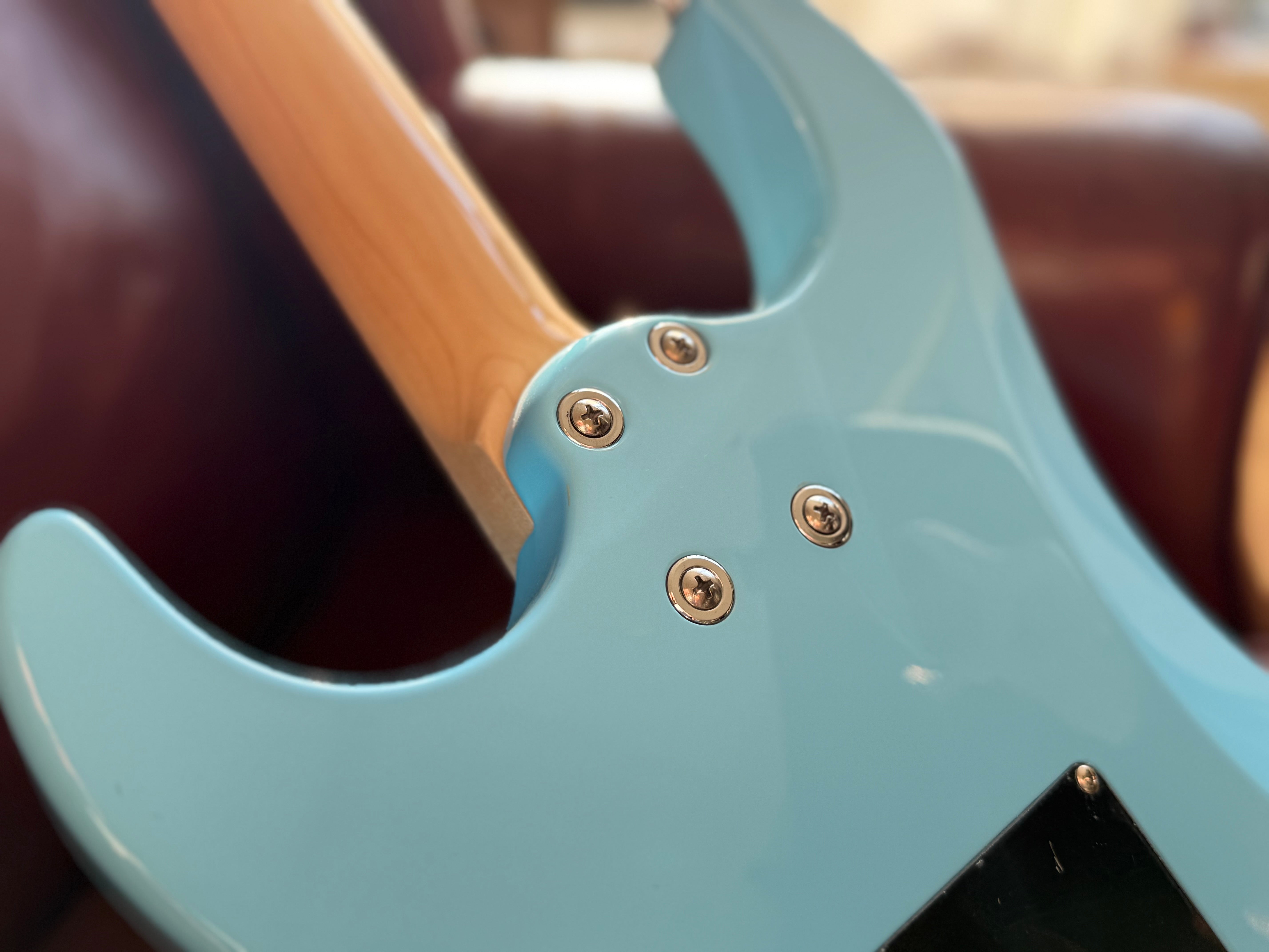 Vintage V6M24 ReIssued Electric Guitar ~ Laguna Blue, Electric Guitar for sale at Richards Guitars.