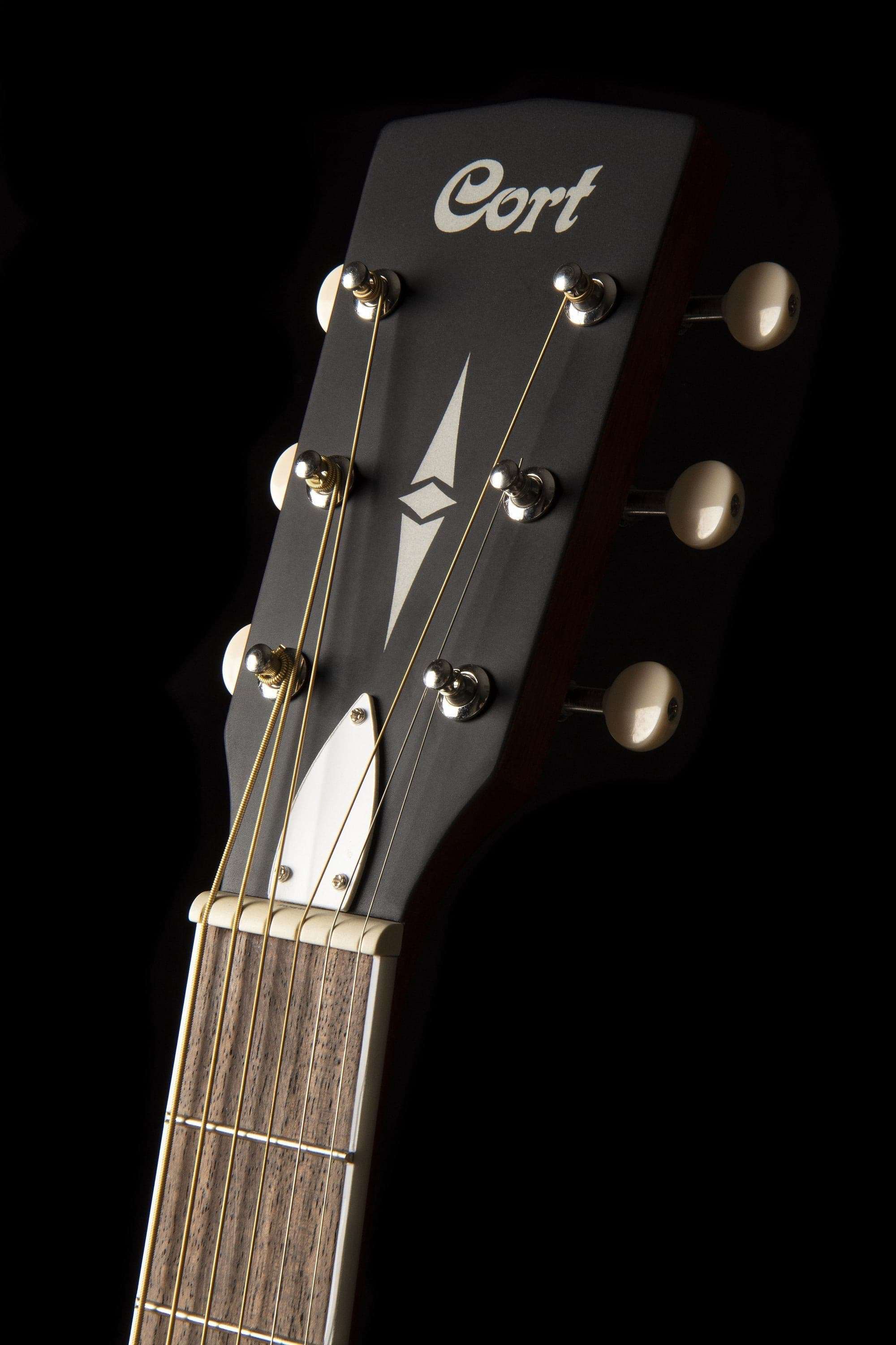 Cort CJ Retro Vintage Black Matte, Acoustic Guitar for sale at Richards Guitars.