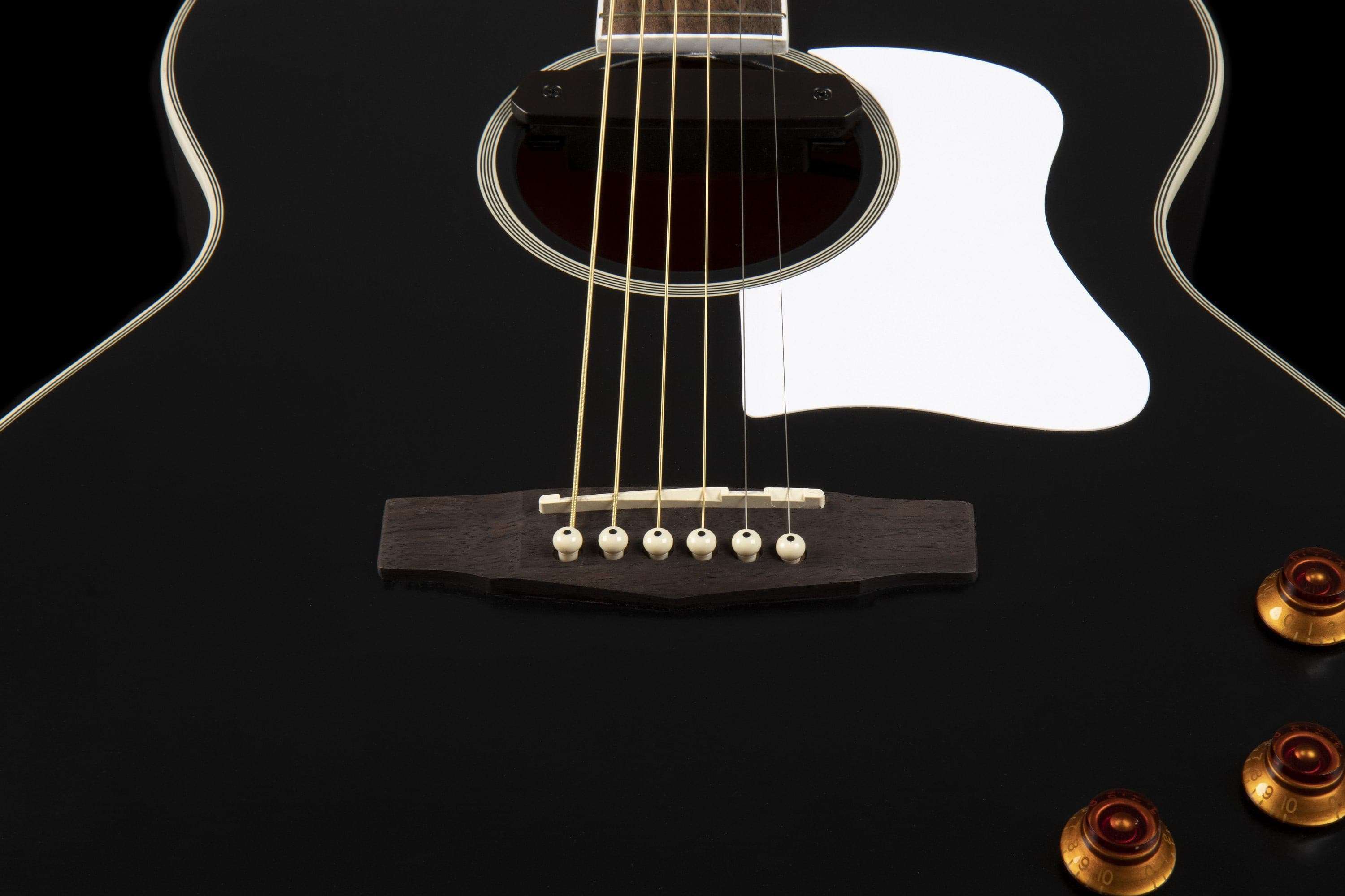 Cort CJ Retro Vintage Black Matte, Acoustic Guitar for sale at Richards Guitars.
