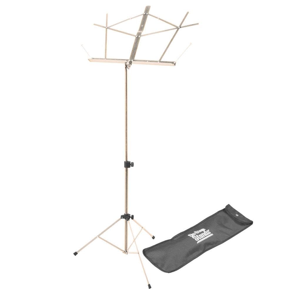 On-Stage Compact Music Stand w/Bag- Nickel, for sale at Richards Guitars.