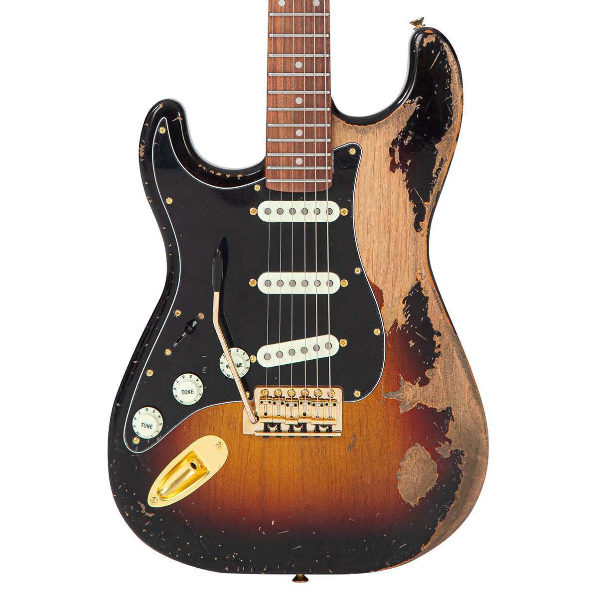 IN BUILD: - Vintage LV6 ProShop Custom-Build ~ Heavy Distressing / SRV Style Tobacco, Electric Guitar for sale at Richards Guitars.