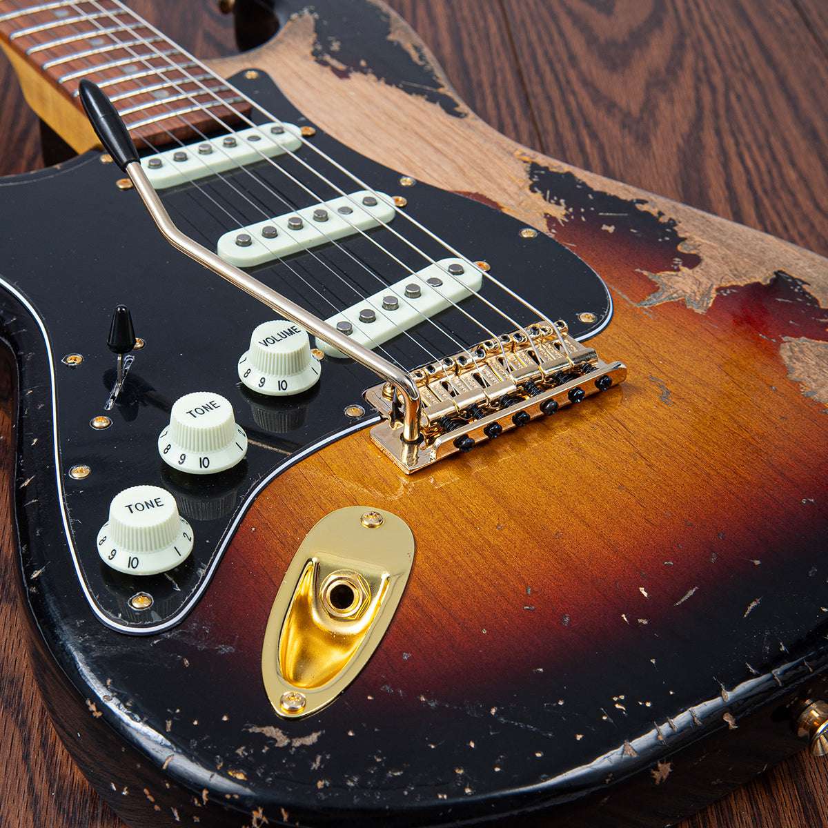 IN BUILD: - Vintage LV6 ProShop Custom-Build ~ Heavy Distressing / SRV Style Tobacco, Electric Guitar for sale at Richards Guitars.