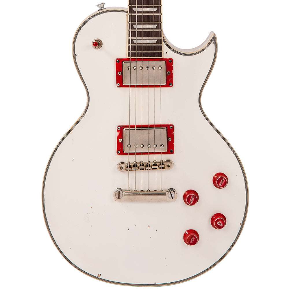 IN BUILD: - Vintage V100 ProShop Unique ~ Arctic White, Electric Guitar for sale at Richards Guitars.