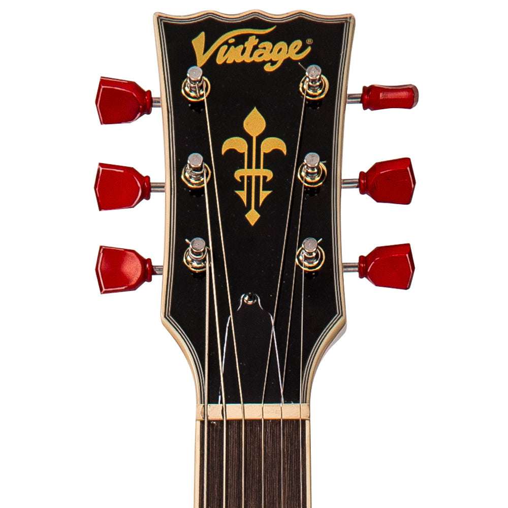 IN BUILD: - Vintage V100 ProShop Unique ~ Arctic White, Electric Guitar for sale at Richards Guitars.
