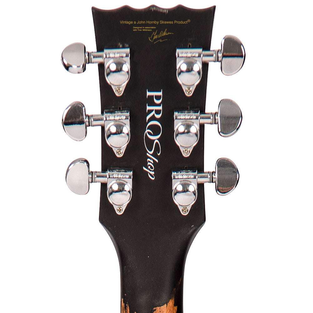 IN BUILD: - Vintage V100 ProShop Unique ~ Boulevard Black, Electric Guitar for sale at Richards Guitars.