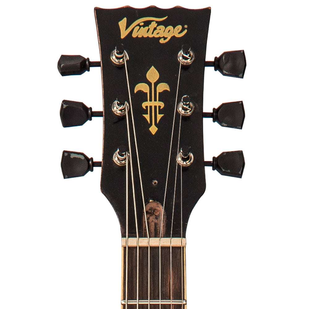 IN BUILD: - Vintage V100 ProShop Unique ~ Cherry Sunburst, Electric Guitar for sale at Richards Guitars.