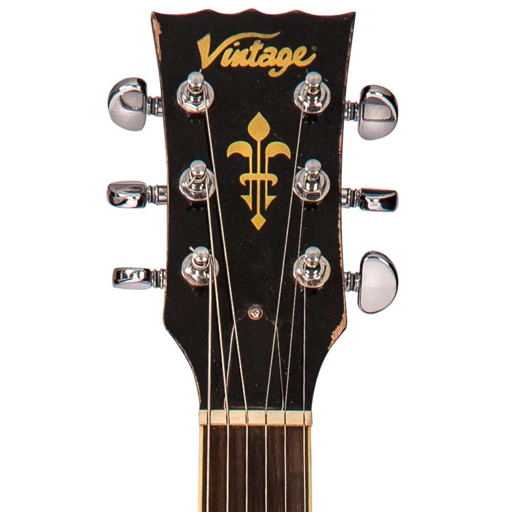 IN BUILD: - Vintage V100 ProShop Unique ~ Tobacco Sunburst, Electric Guitar for sale at Richards Guitars.