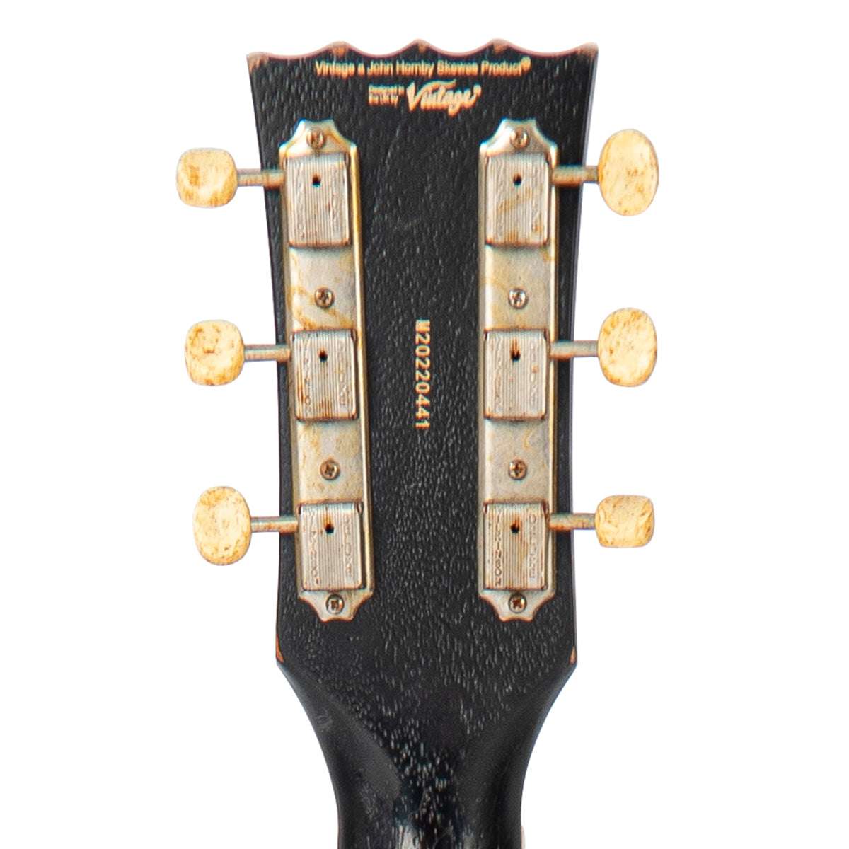 IN BUILD: - Vintage V120 ProShop Custom Build ~ Heavy Distressed / Black (Contact: Richards Guitars. www.rguitars.co.uk), Electric Guitar for sale at Richards Guitars.