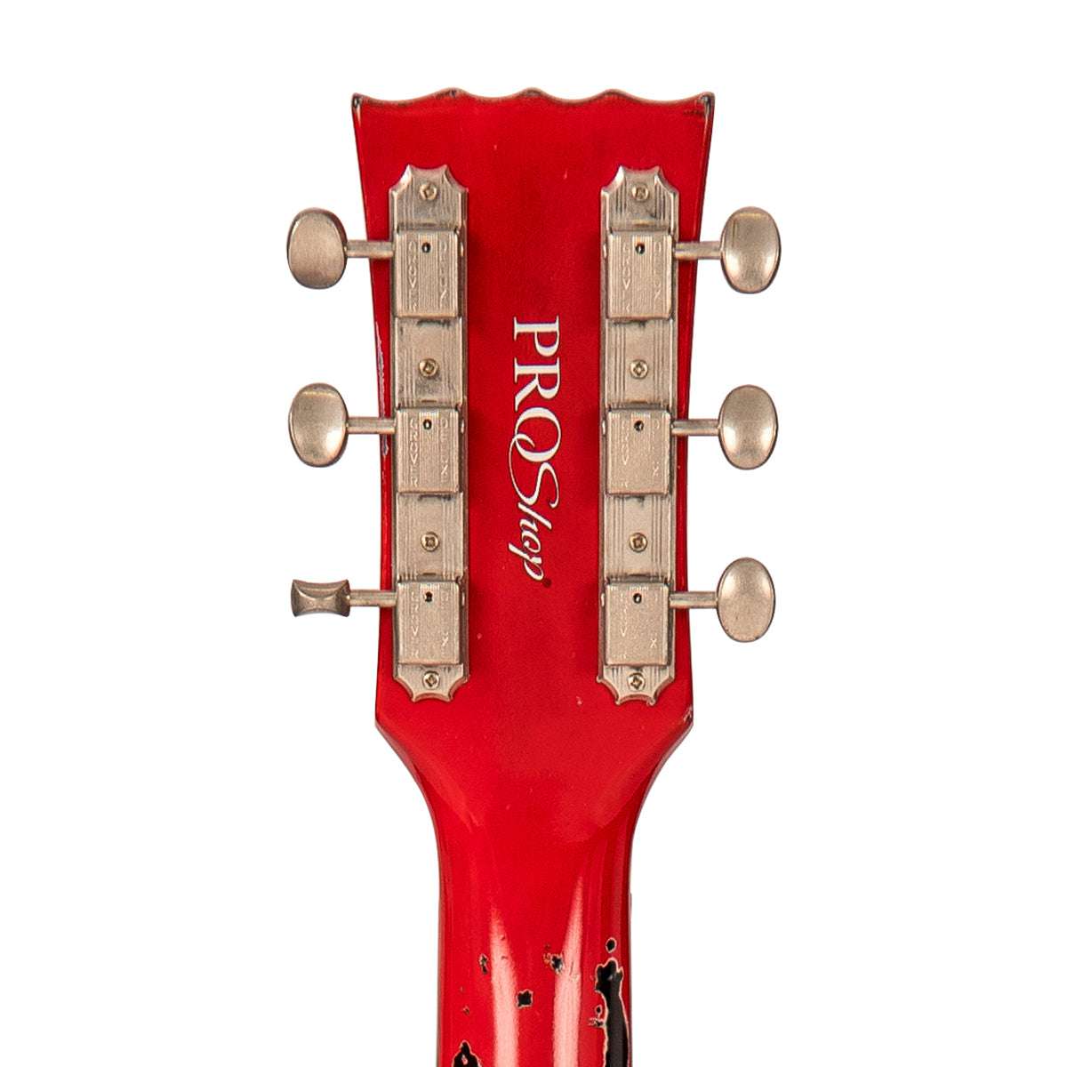 IN BUILD: - Vintage V120 ProShop Unique ~ Distressed Red / Tobacco Burst, Electric Guitar for sale at Richards Guitars.