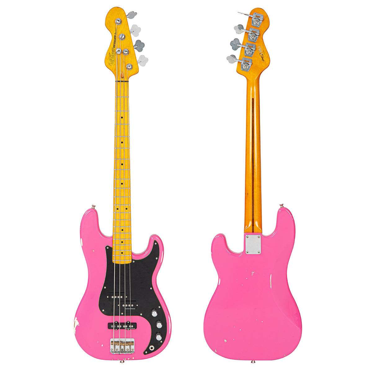 IN BUILD: - Vintage V42 ProShop Custom ~ Distressed Bubblegum Pink, Electric Guitar for sale at Richards Guitars.