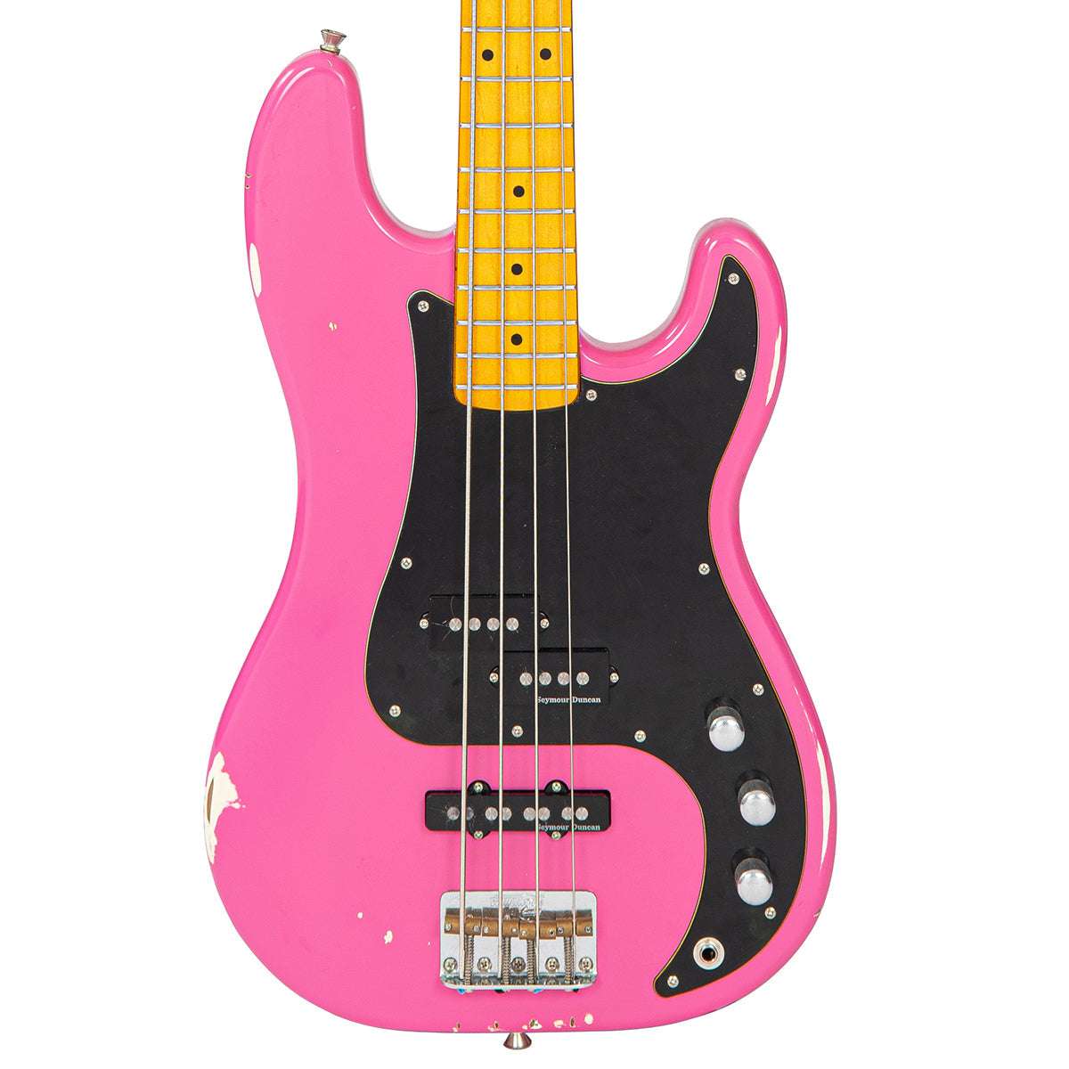 IN BUILD: - Vintage V42 ProShop Custom ~ Distressed Bubblegum Pink, Electric Guitar for sale at Richards Guitars.