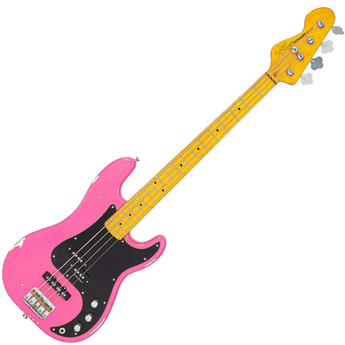 IN BUILD: - Vintage V42 ProShop Custom ~ Distressed Bubblegum Pink, Electric Guitar for sale at Richards Guitars.