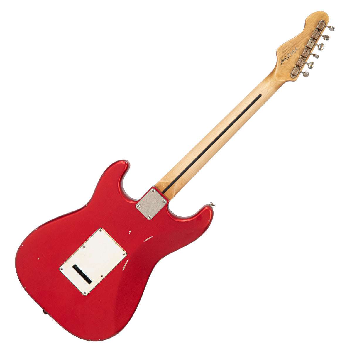 IN BUILD: - Vintage V6 ProShop Custom-Build ~ Lightly Distressed/ Matt Candy Apple Red, Electric Guitar for sale at Richards Guitars.
