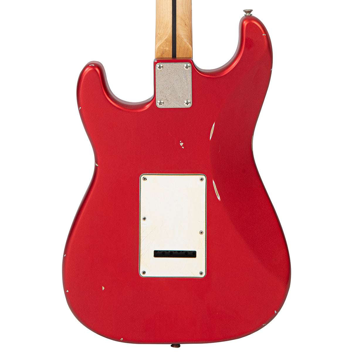 IN BUILD: - Vintage V6 ProShop Custom-Build ~ Lightly Distressed/ Matt Candy Apple Red, Electric Guitar for sale at Richards Guitars.