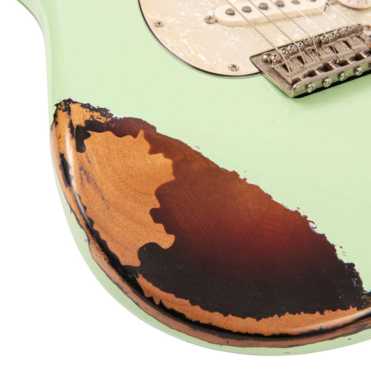 IN BUILD: - Vintage V6 ProShop Custom Build ~ Surf Green, Electric Guitar for sale at Richards Guitars.