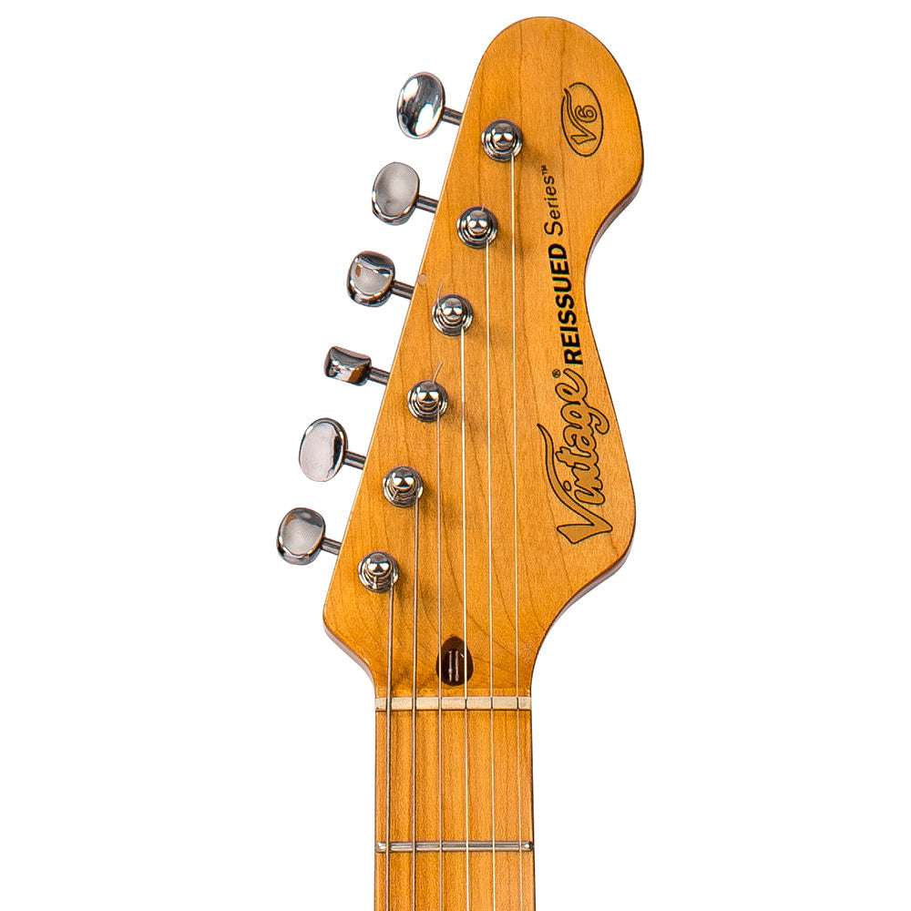 IN BUILD: - Vintage V6 ProShop Unique ~ Boulevard Black, Electric Guitar for sale at Richards Guitars.