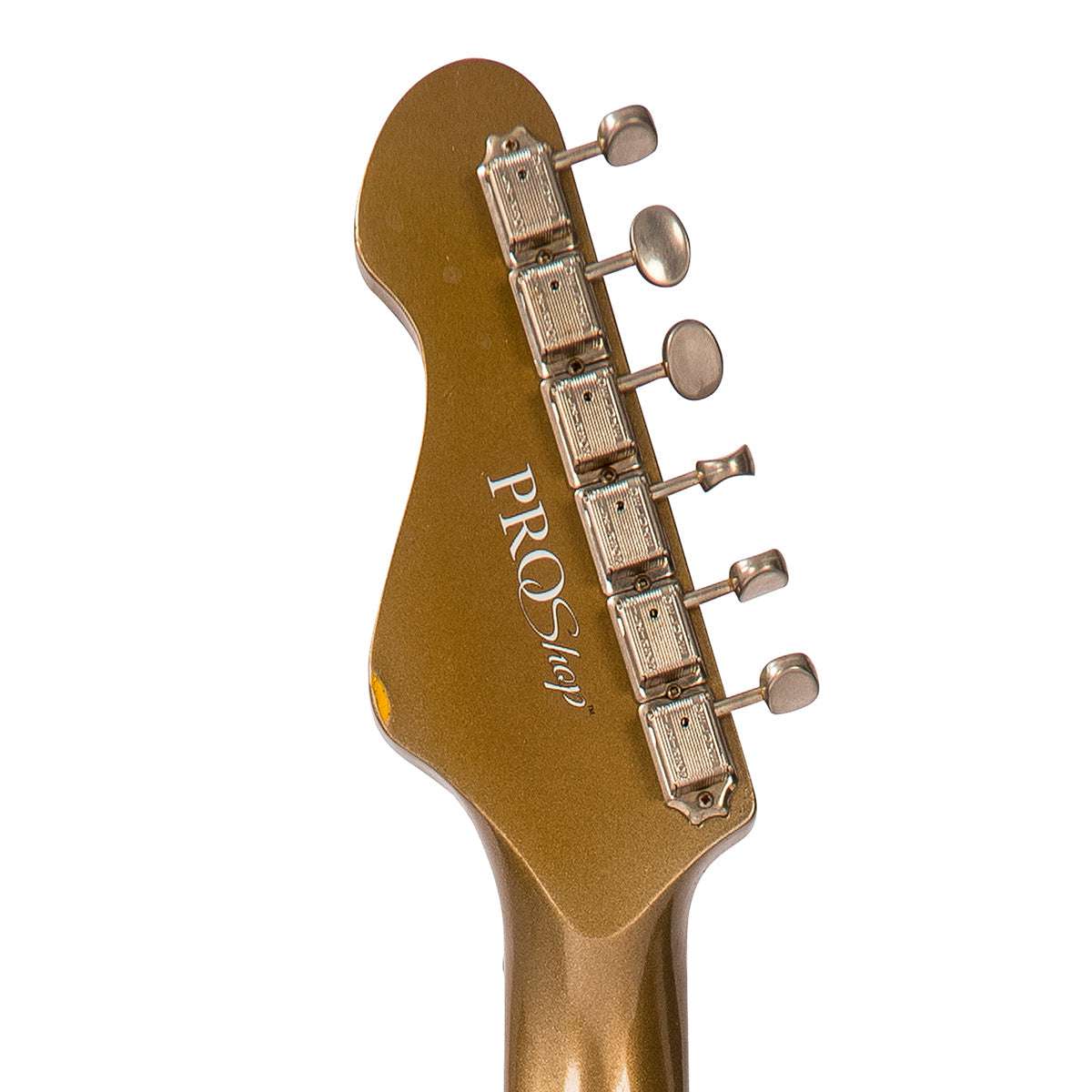IN BUILD: – Vintage V6 ProShop Unique ~ Gold, Electric Guitar for sale at Richards Guitars.