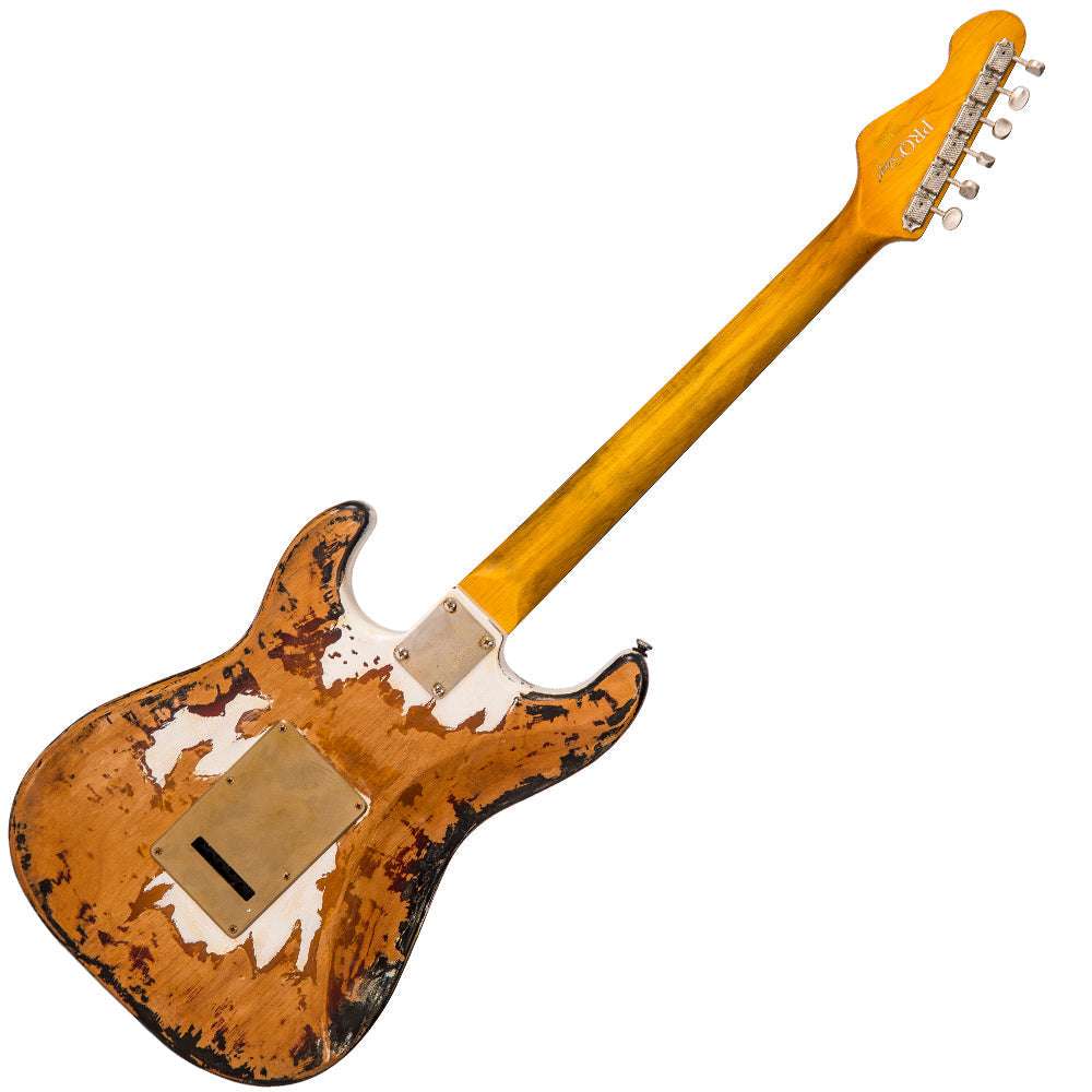 IN BUILD: - Vintage V6 ProShop Unique ~ Olympic White Gold, Electric Guitar for sale at Richards Guitars.