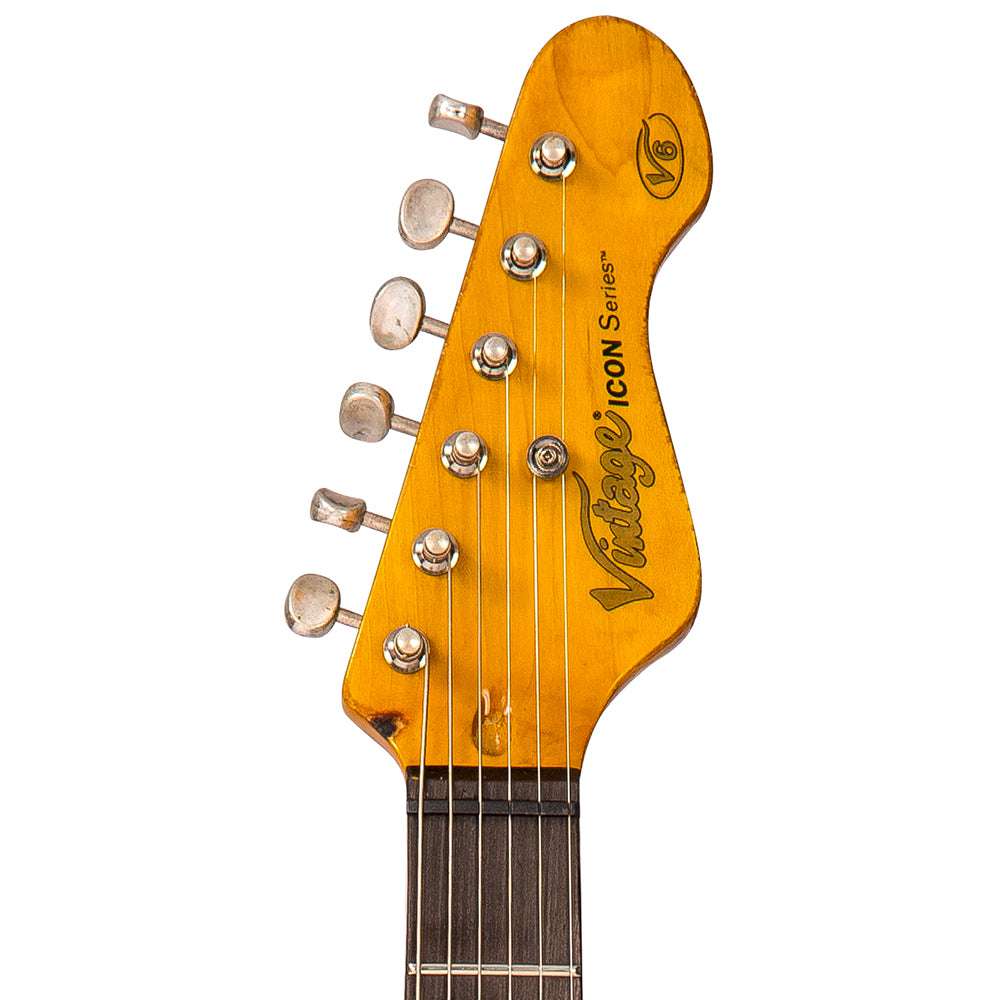 IN BUILD: - Vintage V6 ProShop Unique ~ Olympic White Gold, Electric Guitar for sale at Richards Guitars.