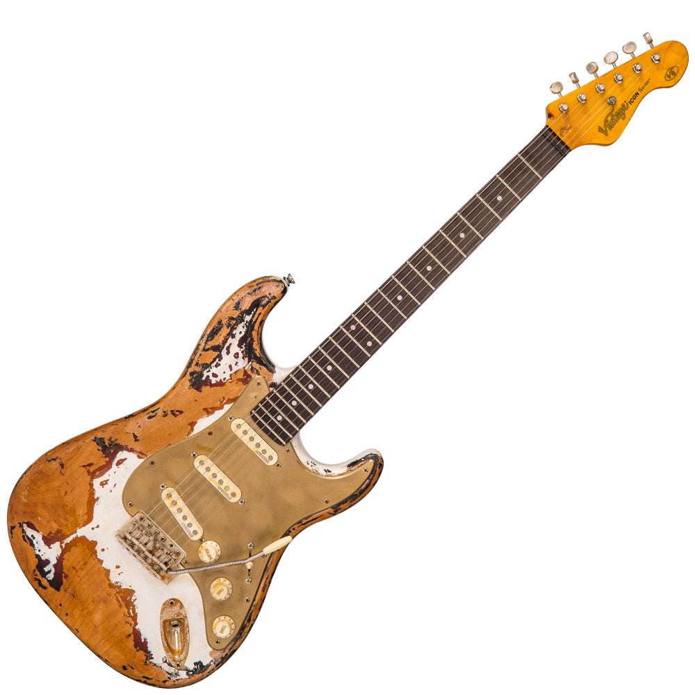 IN BUILD: - Vintage V6 ProShop Unique ~ Olympic White Gold, Electric Guitar for sale at Richards Guitars.