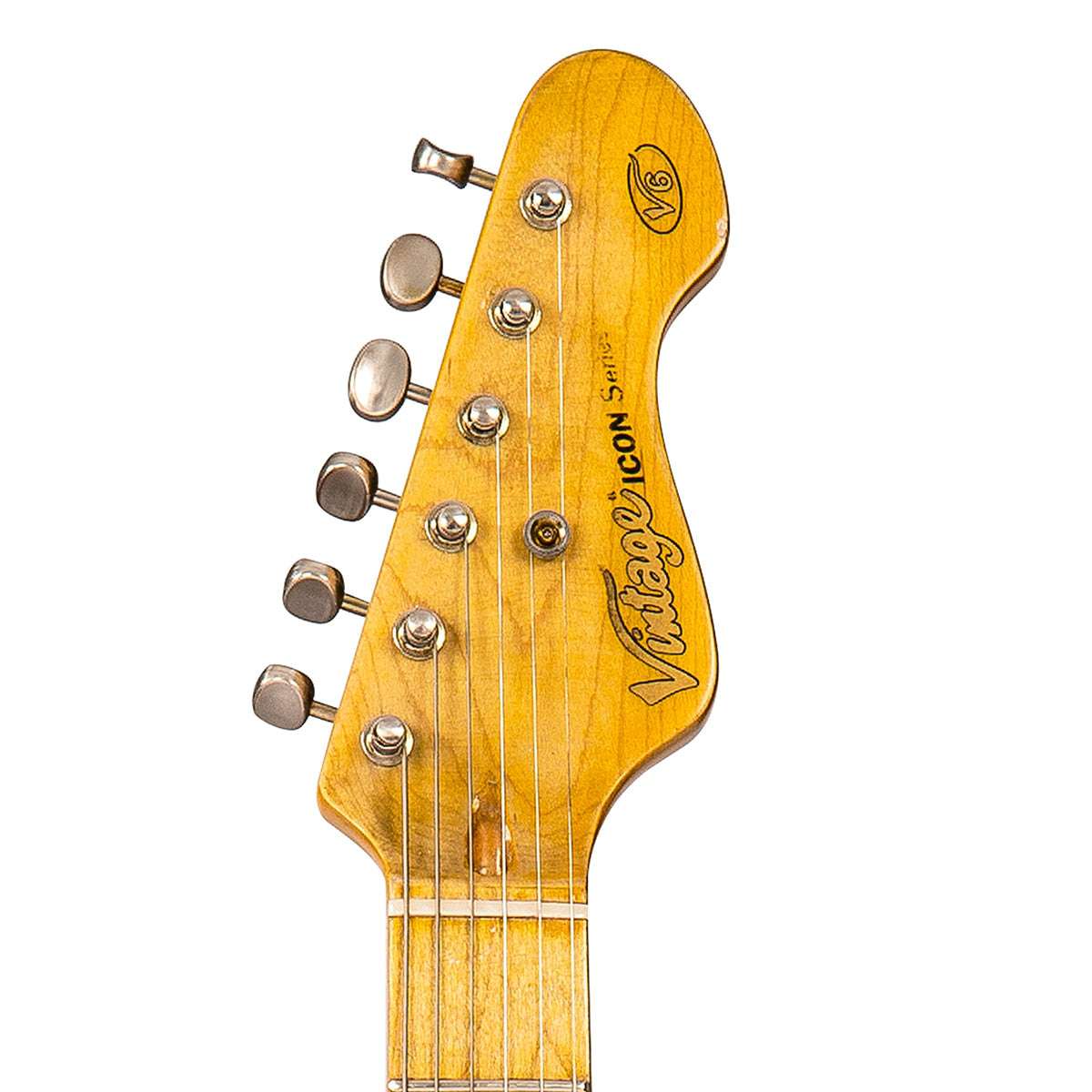 IN BUILD: ~ Vintage V6 ProShop Unique ~ Sonic Blue, Electric Guitar for sale at Richards Guitars.