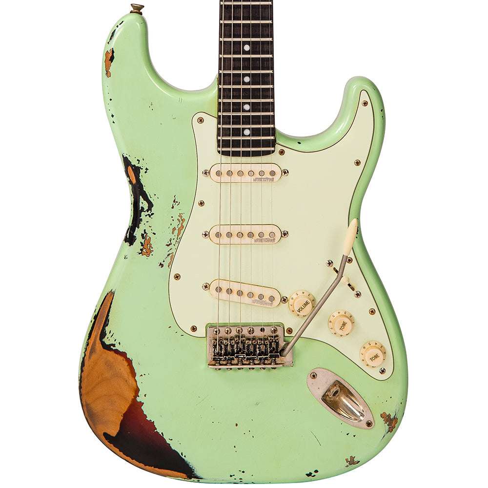 IN BUILD: - Vintage V6 ProShop Unique ~ Surf Green, Electric Guitar for sale at Richards Guitars.