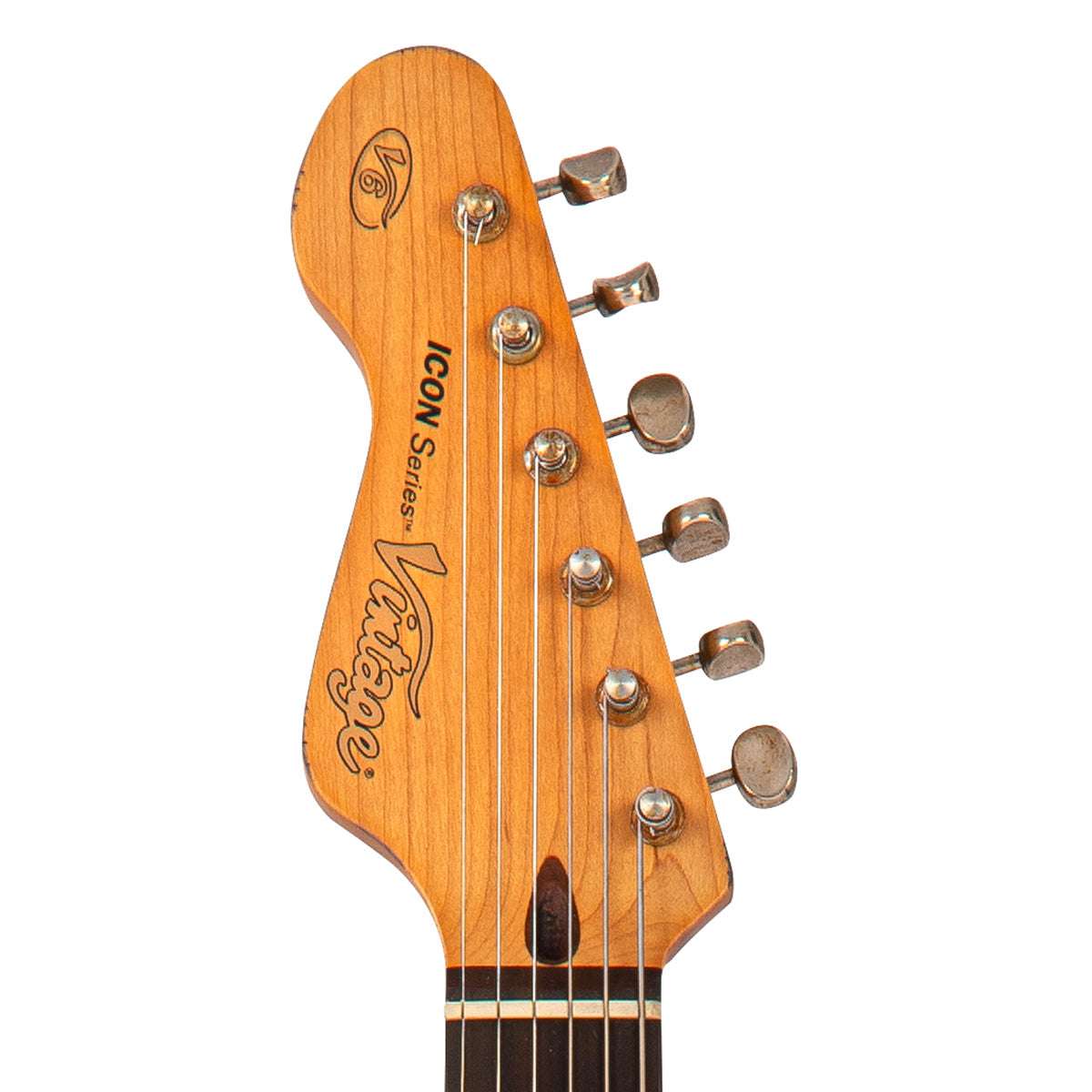 IN BUILD: - Vintage V6 ProShop Unique ~ Surf Green over Sunburst ~ Left Handed, Electric Guitar for sale at Richards Guitars.