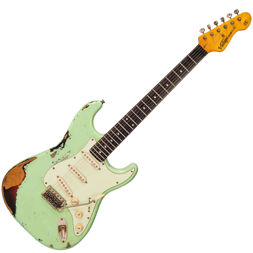 IN BUILD: - Vintage V6 ProShop Unique ~ Surf Green, Electric Guitar for sale at Richards Guitars.