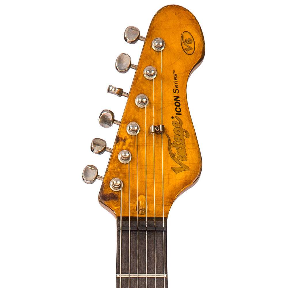 IN BUILD: - Vintage V6 ProShop Unique ~ Ventura Green/Tobacco Burst, Electric Guitar for sale at Richards Guitars.