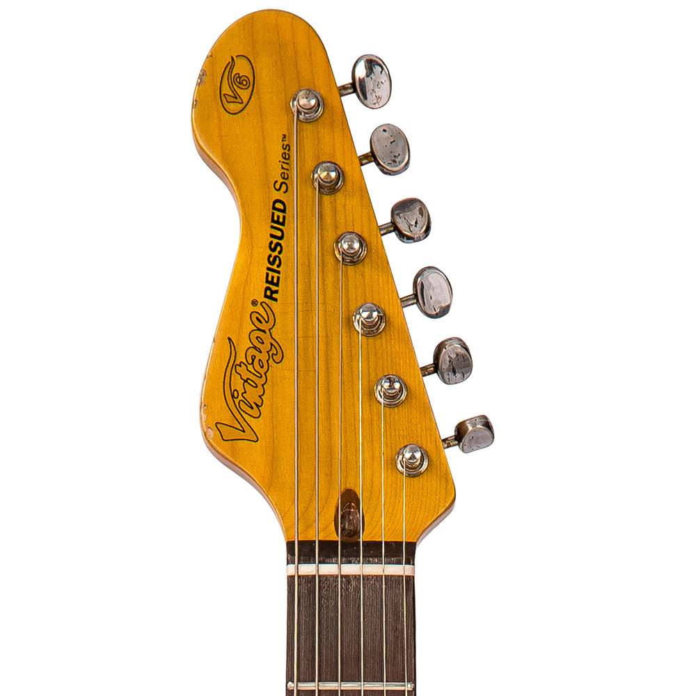 IN BUILD: - Vintage V6 ProShop Unique ~ Vintage White, Electric Guitar for sale at Richards Guitars.