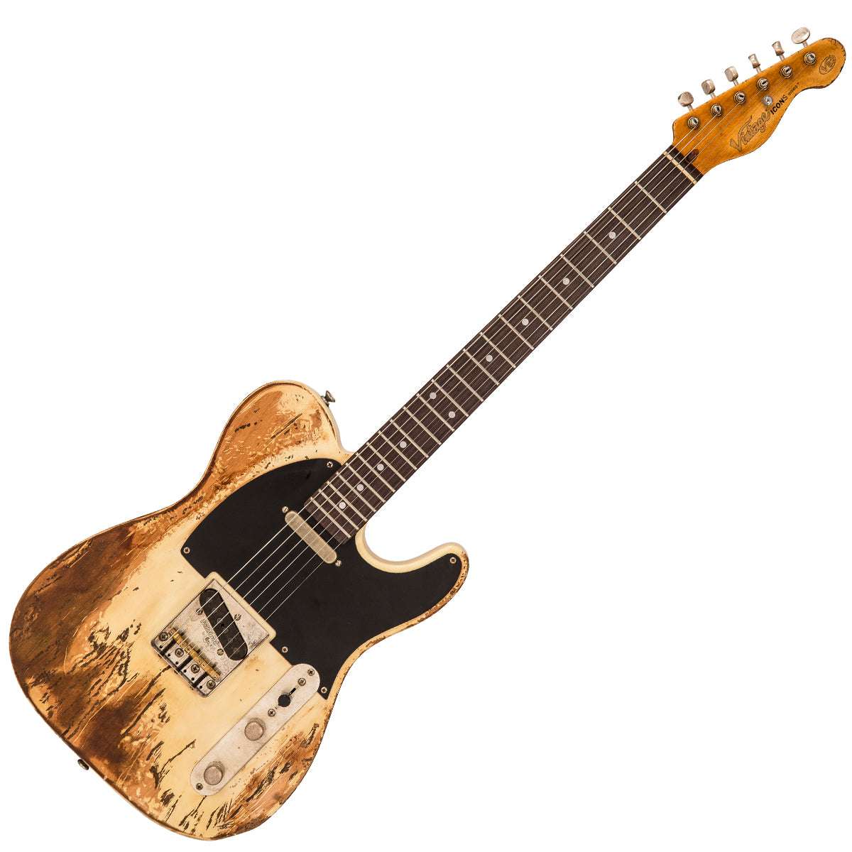 IN BUILD: - Vintage V62 ProShop Unique ~ Blonde Heavy Relic, Electric Guitar for sale at Richards Guitars.