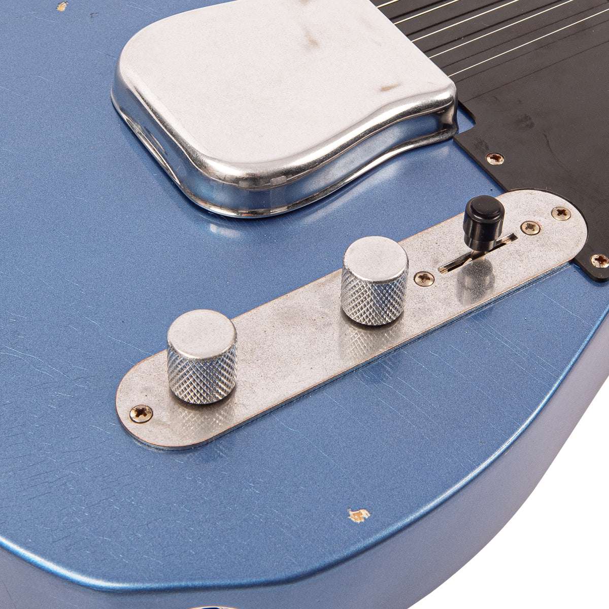 IN BUILD: - Vintage V62 ProShop Unique ~ Cracked Metallic Blue, Electric Guitar for sale at Richards Guitars.