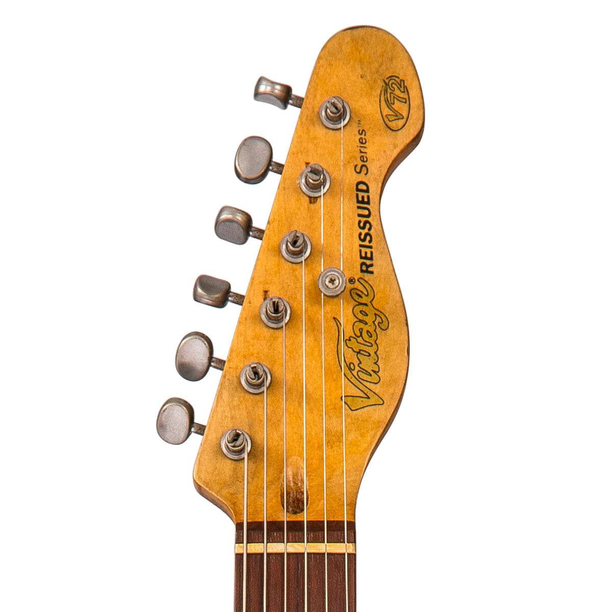 IN BUILD: - Vintage V72 ProShop Unique ~ Flamed Pink Relic, Electric Guitar for sale at Richards Guitars.