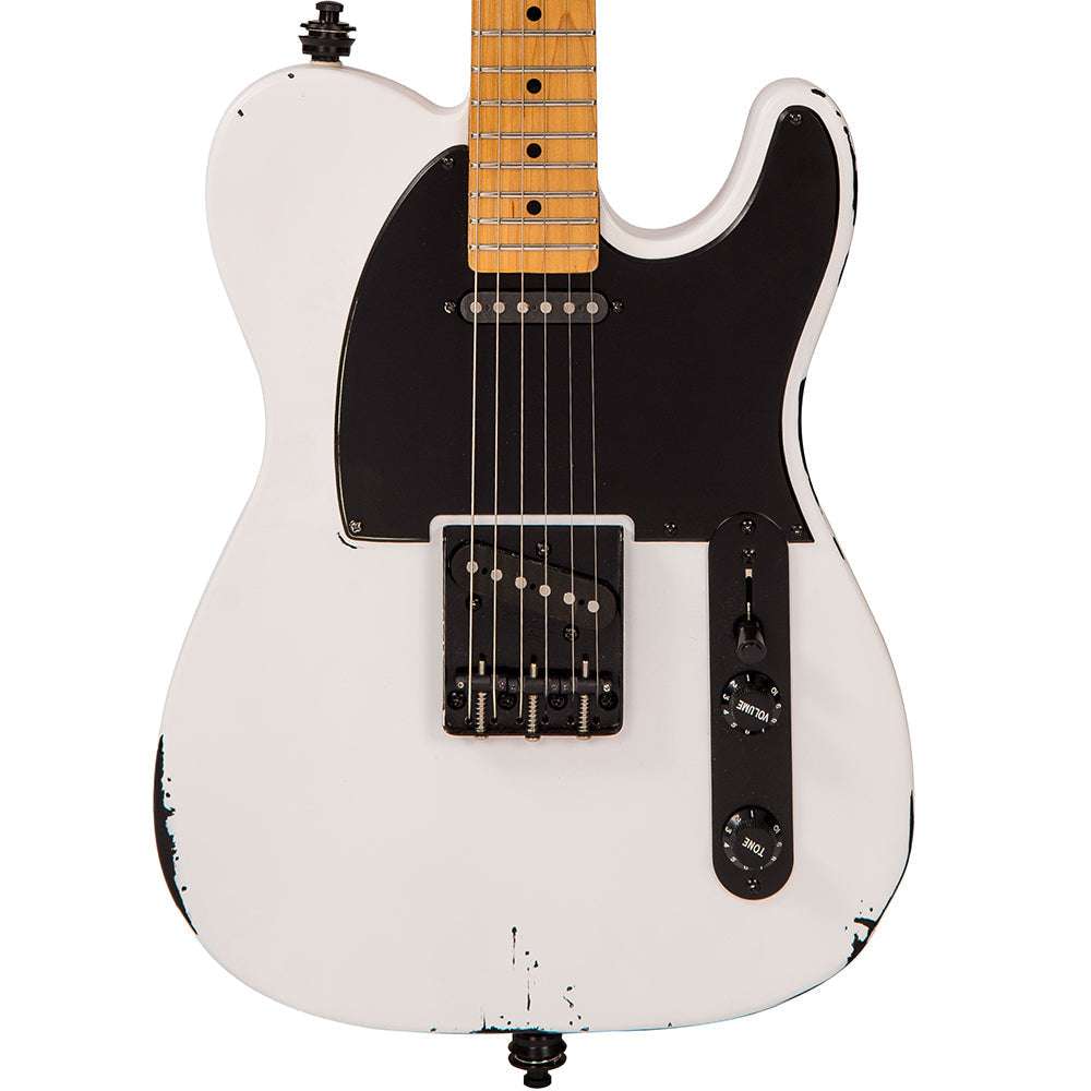 IN BUILD: - Vintage V75 ProShop Unique ~ Arctic White Matt, Electric Guitar for sale at Richards Guitars.