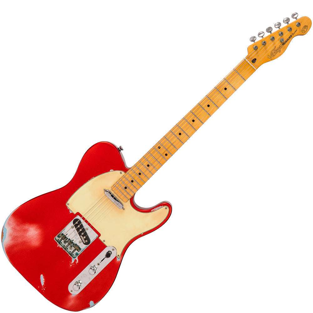 IN BUILD: - Vintage V75 ProShop Unique ~ Red, Electric Guitar for sale at Richards Guitars.