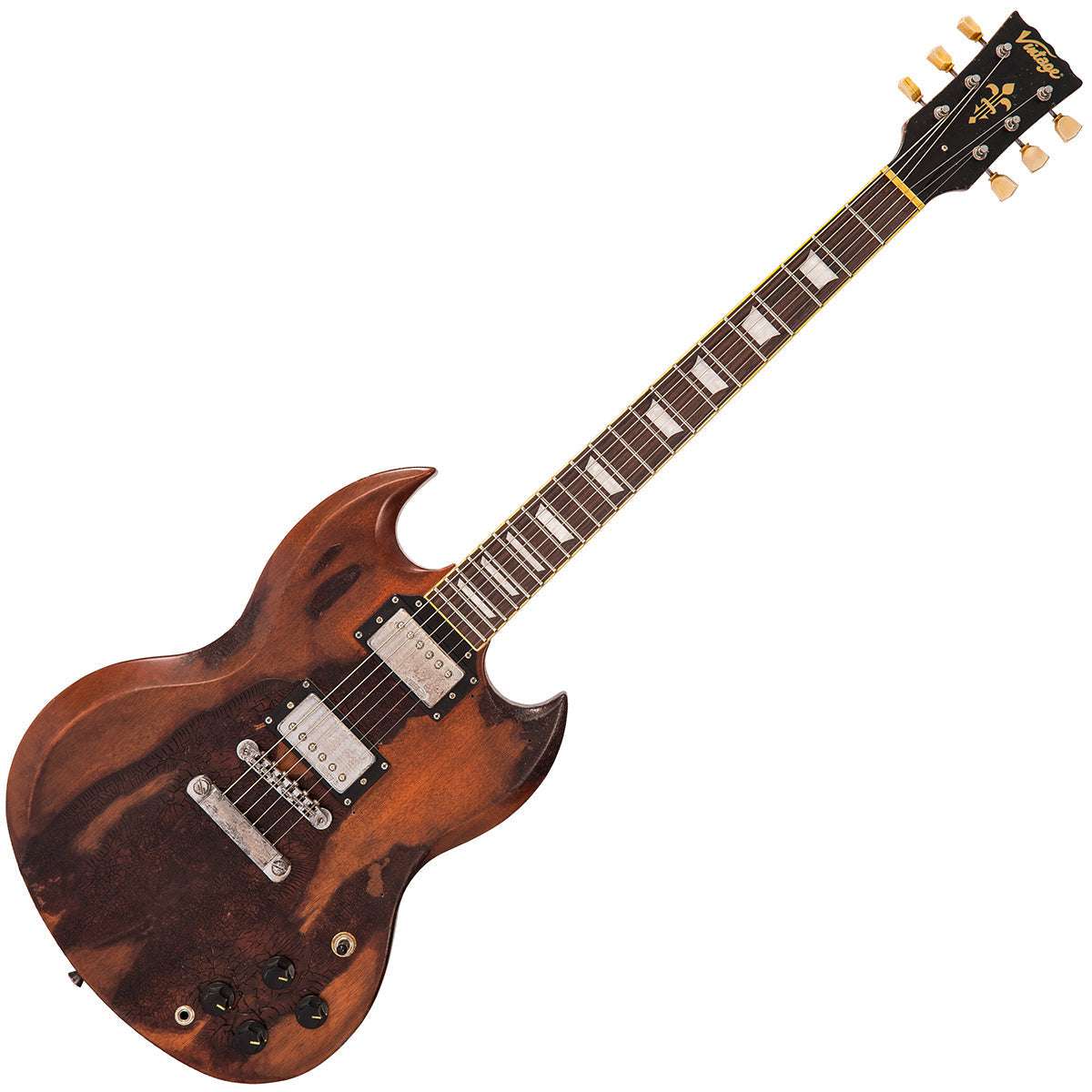 IN BUILD: - Vintage VS6 ProShop Unique ~ Burnt Mahogany, Electric Guitar for sale at Richards Guitars.
