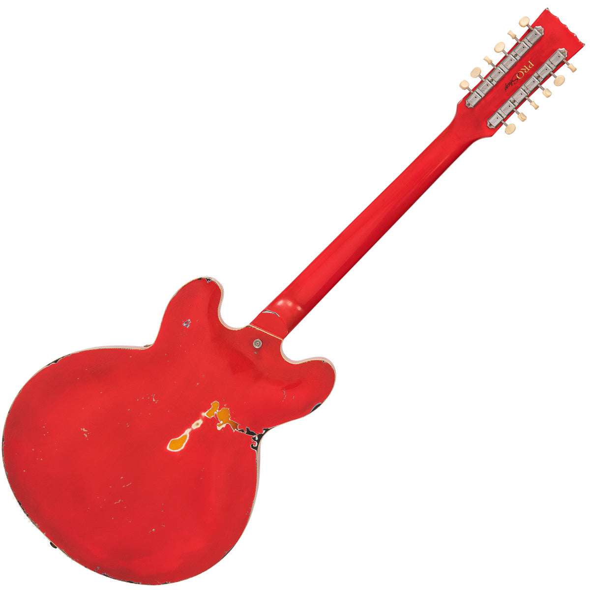 IN BUILD: - Vintage VSA500-12 ProShop Unique ~ Aged Red over Sunburst, Electric Guitar for sale at Richards Guitars.