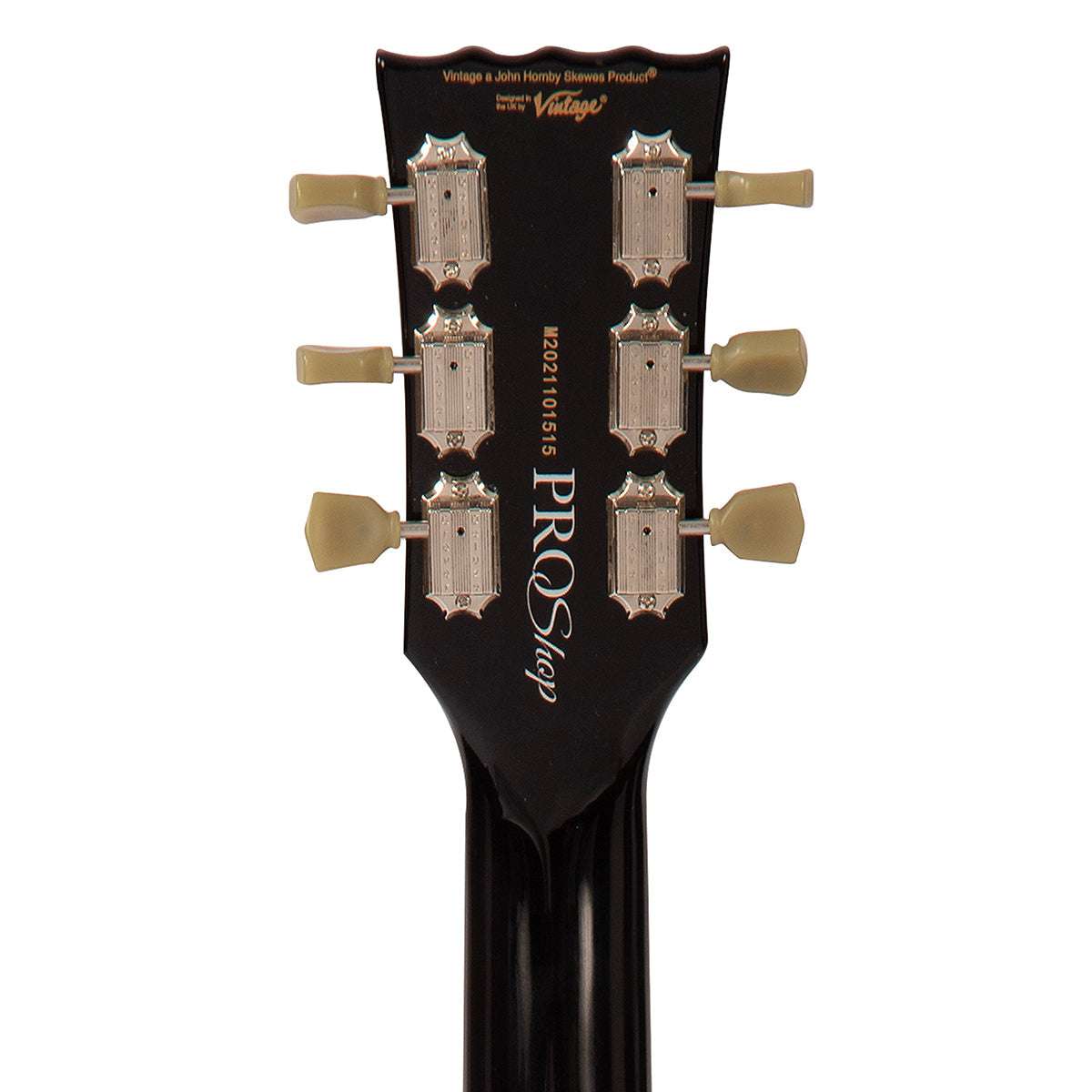 IN BUILD: - Vintage VSA500 ProShop Unique ~ Gloss Black with Bigsby, Electric Guitar for sale at Richards Guitars.