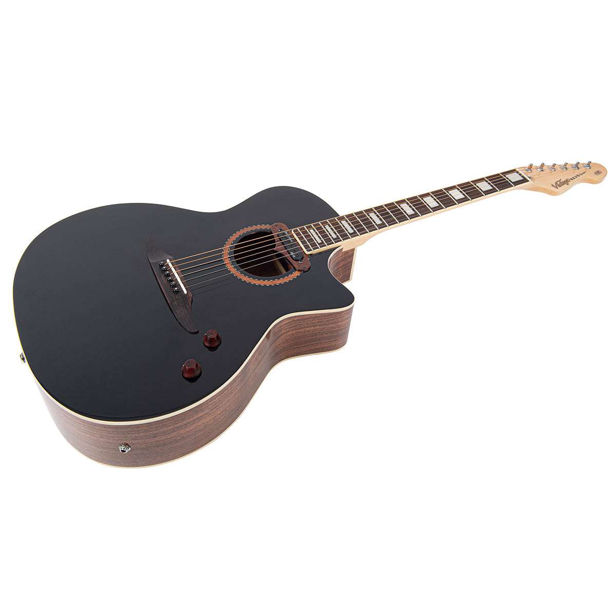Chitarra elettroacustica vintage REVO ELEKTRA ~ Black Silk, in vendita presso Richards Guitars.