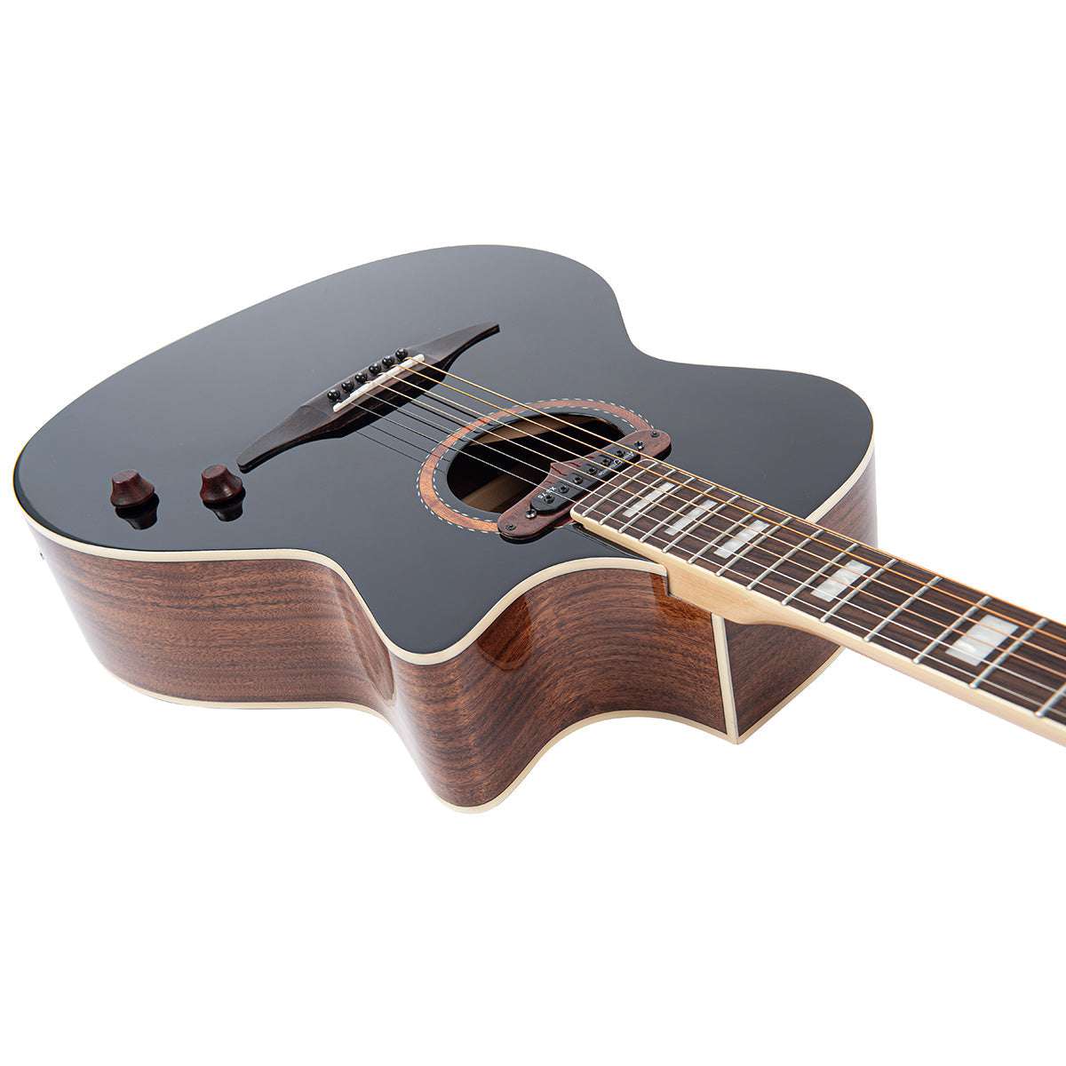 Chitarra elettroacustica vintage REVO ELEKTRA ~ Black Silk, in vendita presso Richards Guitars.