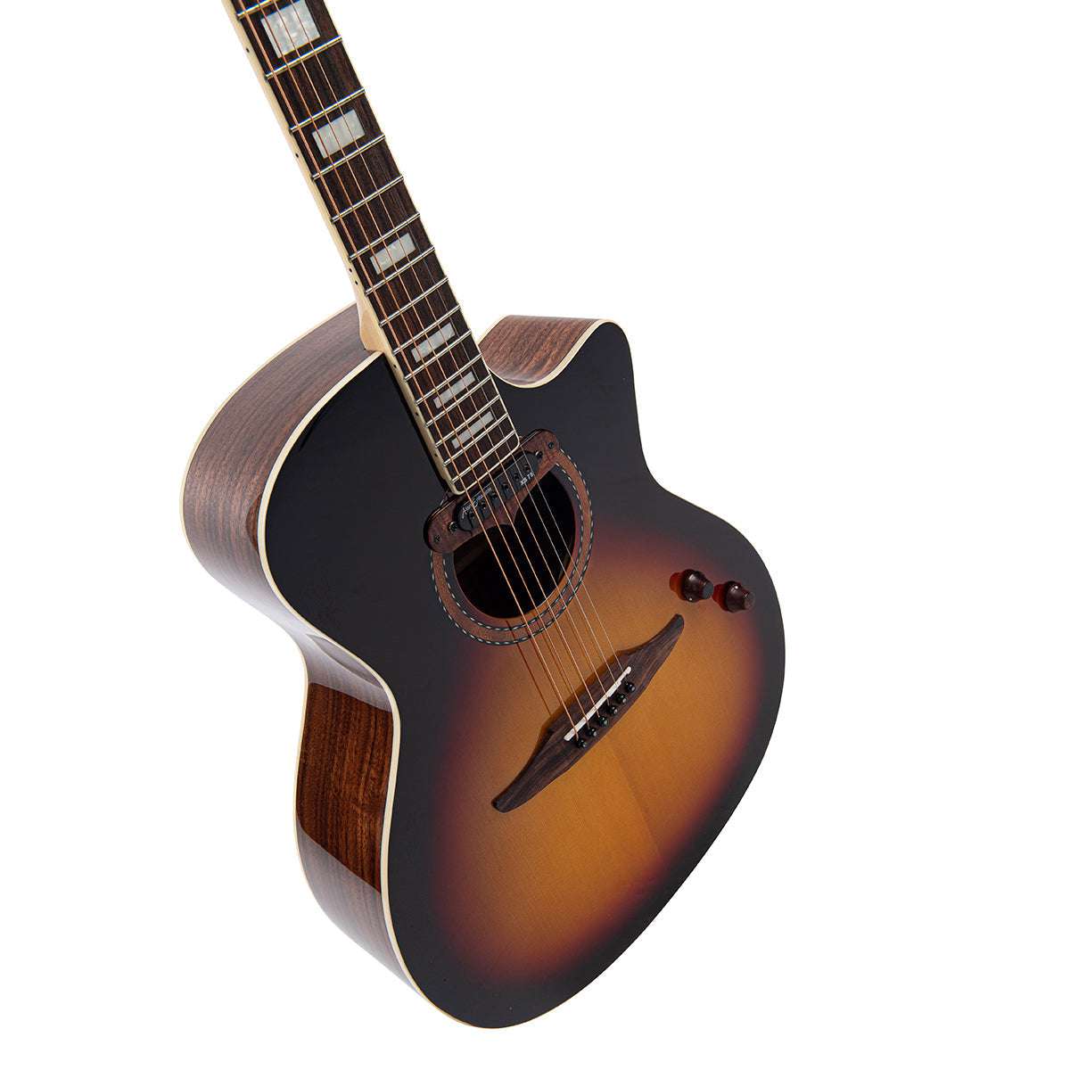 Vintage REVO ELEKTRA ~ Sunburst Silk VRE900SB, Electro Acoustic Guitar for sale at Richards Guitars.