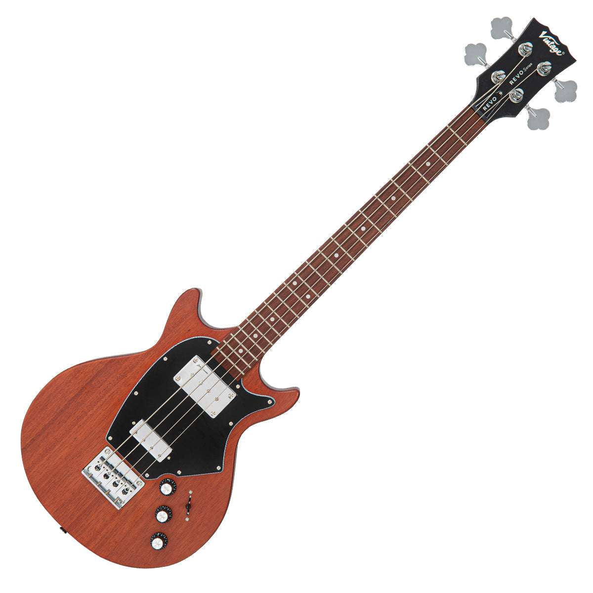 Vintage REVO Series 'Callan' Bass ~ Mahogany, Bass Guitar for sale at Richards Guitars.