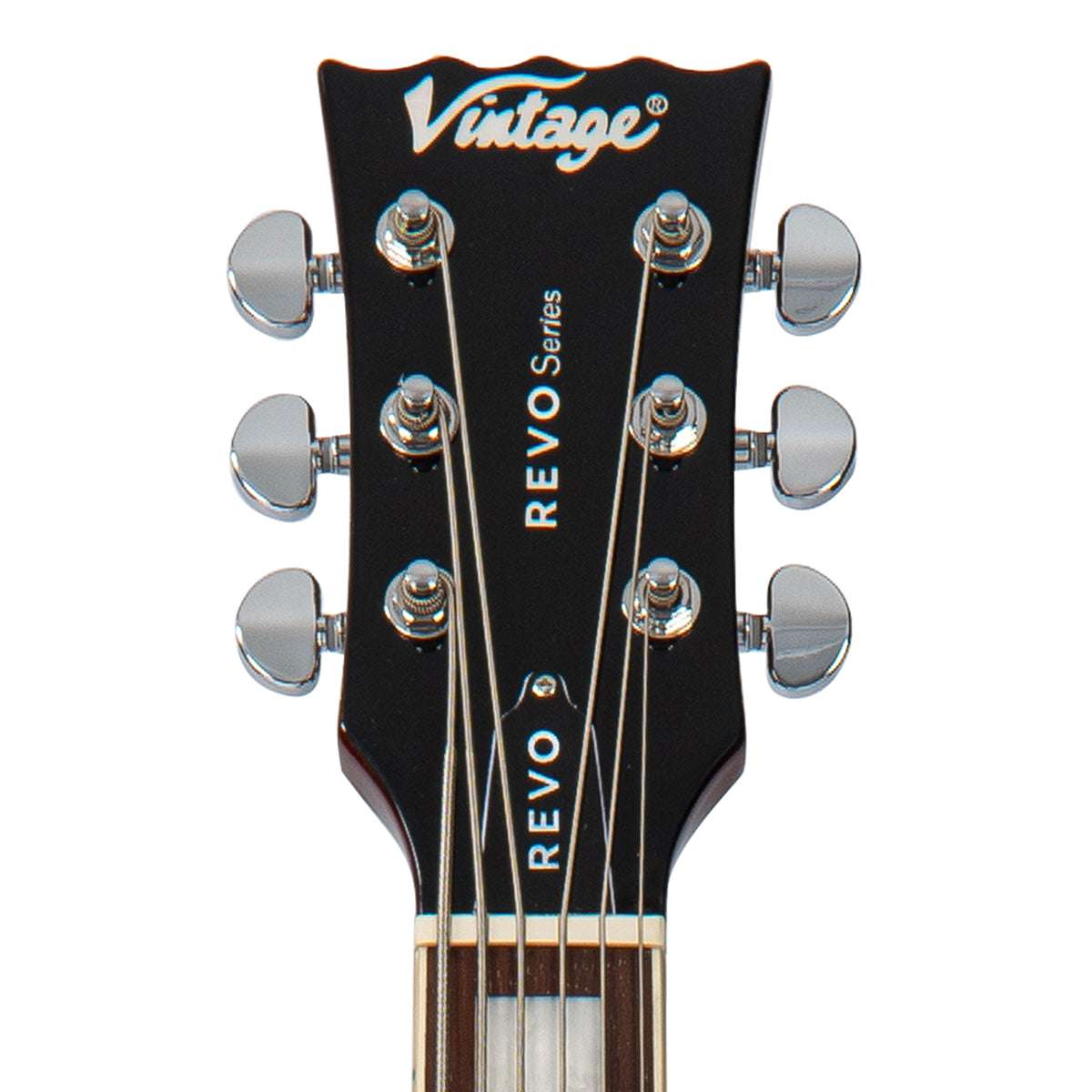Chitarra semiacustica vintage REVO Series 'Custom Supreme Baritone VI' ~ Tobacco Sunburst, in vendita presso Richards Guitars.
