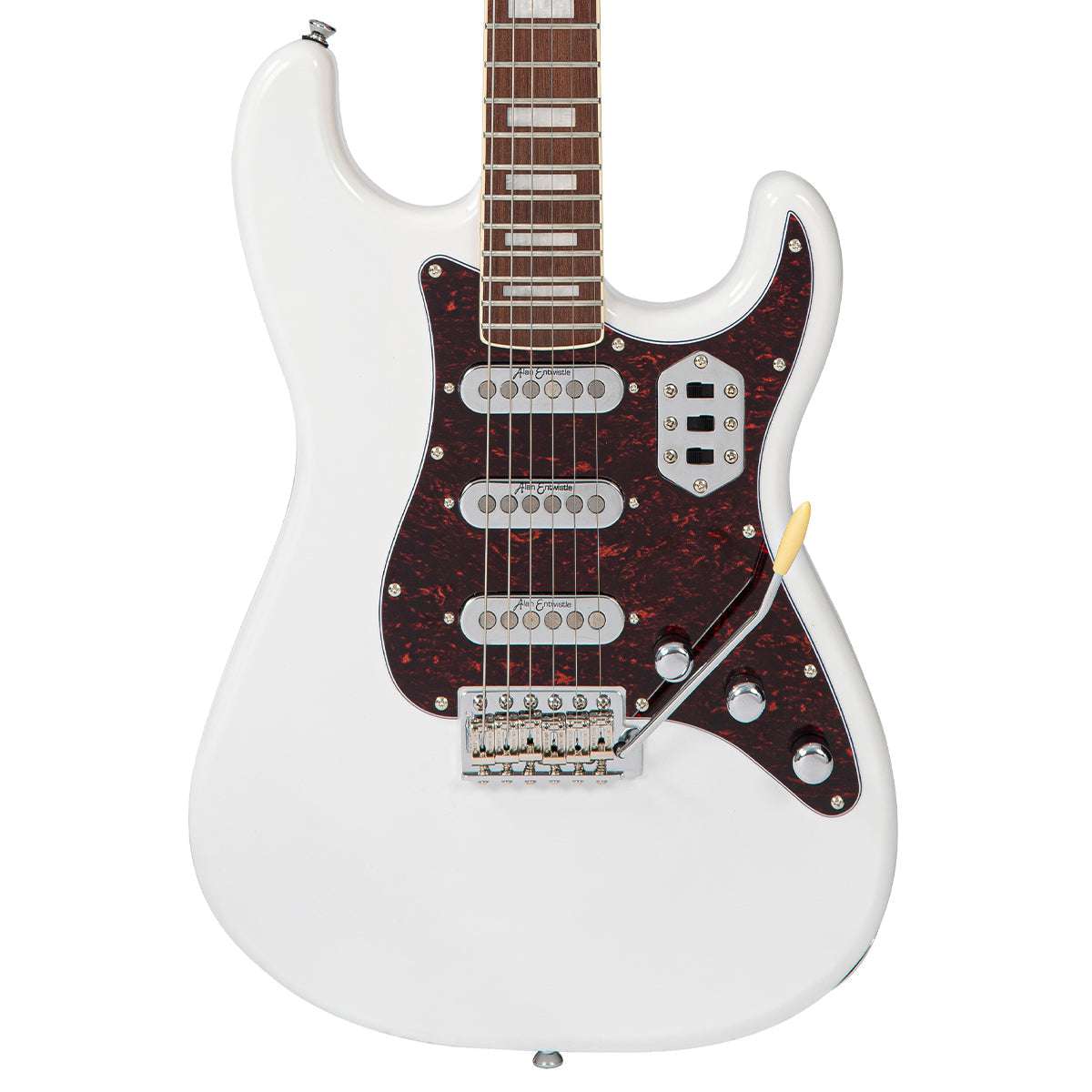 Vintage REVO Series 'Deluxe' Guitar ~ Arctic White, Electric Guitar for sale at Richards Guitars.