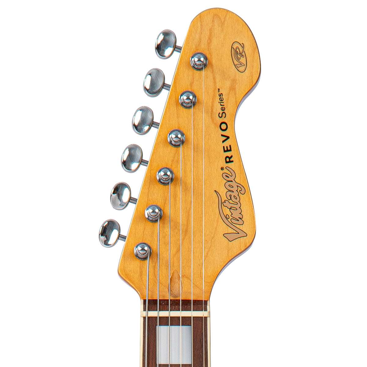 Vintage REVO Series 'Deluxe' Guitar ~ Arctic White, Electric Guitar for sale at Richards Guitars.